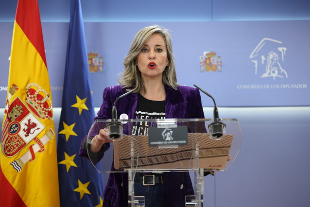 La portavoz del grupo parlamentario de Sumar, Verónica Martínez Barbero