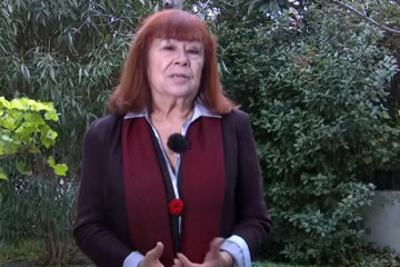 Cristina Narbona durante la respuesta al mensaje del Rey.