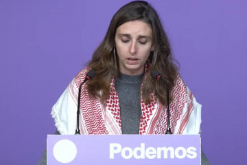 La secretaria de Derecho a la Vivienda de Podemos, Lucía Muñoz
