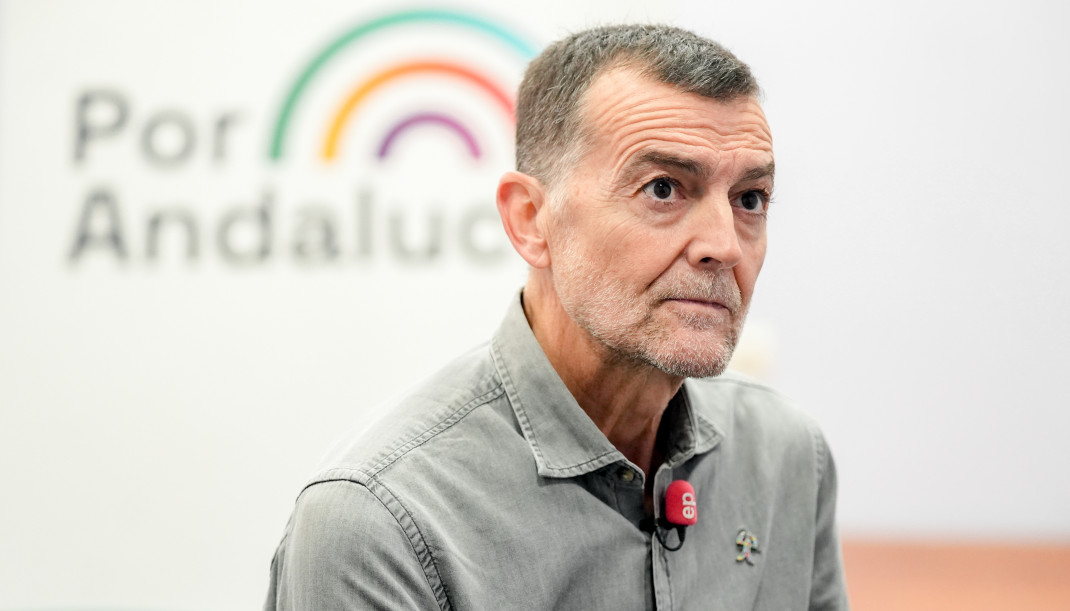 El coordinador federal de IU y candidato de Por Andalucía a la Junta, Antonio Maíllo, en una entrevista concedida a Europa Press.