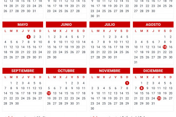 Archivo - Calendario laboral en España. En 2026 serán fiesta en toda España el jueves 1 de enero (Año Nuevo), el martes 6 de enero (Epifanía del Señor), el viernes 3 de abril (Viernes Santo), el