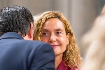 Archivo - La expresidenta del Congreso de los Diputados, Meritxell Batet, durante el acto de homenaje a los funcionarios del Cuerpo Nacional de Policía condecorados con la Cruz al Mérito Policial en