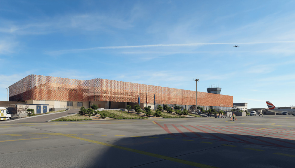 Pista lateral del aeropuerto de Melilla.