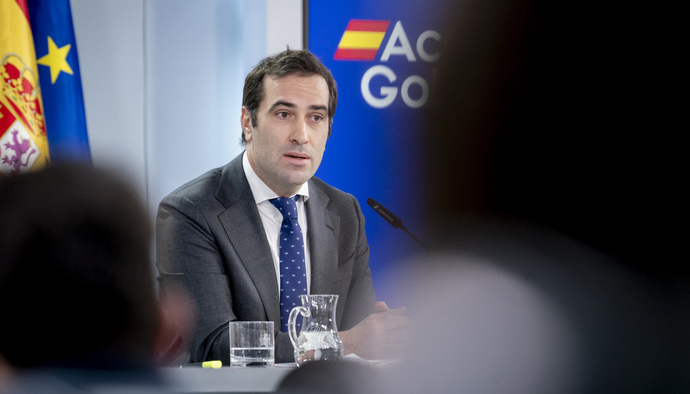 El ministro de Economía, Comercio y Empresa, Carlos Cuerpo, en el Palacio de la Moncloa, a 9 de diciembre de 2025, en Madrid (España).