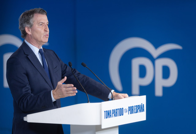 El presidente del Partido Popular, Alberto Núñez Feijóo,