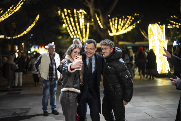 El presidente de la Junta de Andalucía, Juanma Moreno, en el mensaje de fin de año de 2025.