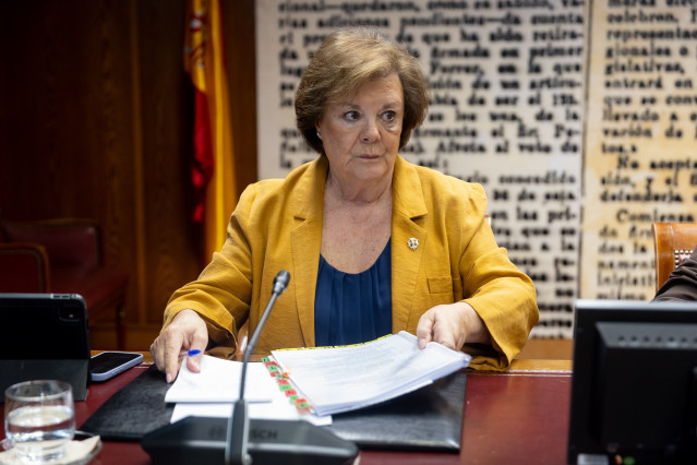 Archivo - La presidenta del Tribunal de Cuentas, Enriqueta Chicano Jávega, comparece en el Senado, a 9 de octubre de 2025, en Madrid (España).