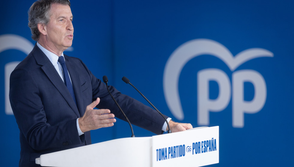 El presidente del Partido Popular, Alberto Núñez Feijóo.