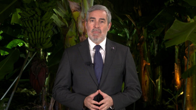 El presidente de Canarias, Fernando Clavijo, en el tradicional discurso de Fin de Año