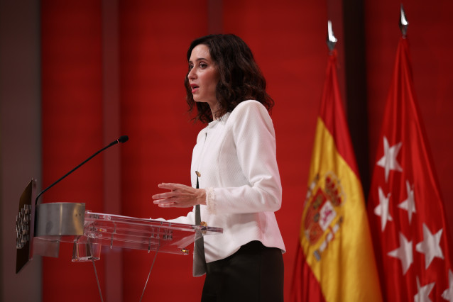 La presidenta de la Comunidad de Madrid, Isabel Díaz Ayuso