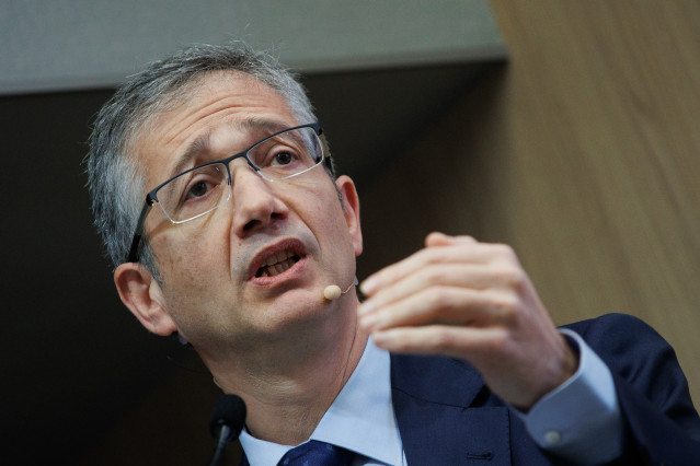 Archivo -  Pablo Hernández de Cos en un acto celebrado en Madrid en 2024.