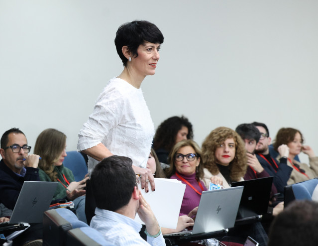 La ministra de Seguridad Social, Inclusión y Migraciones y portavoz del Gobierno, Elma Saiz, ofrece una rueda de prensa tras el primer Consejo de Ministros del año, a 7 de enero de 2026, en Madrid (España).