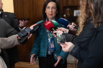 La ministra de Defensa, Margarita Robles, visita la Agrupación de Transporte No 1 (AGTP 1), a 9 de enero de 2026, en Madrid (España). La visita se realiza para conocer de primera mano las capacidade