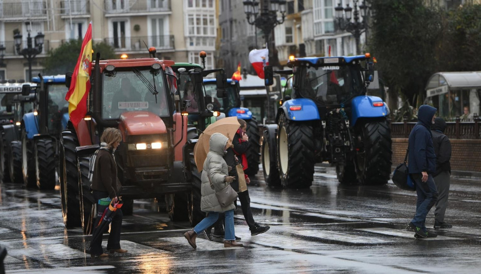 Tractorada en Santander