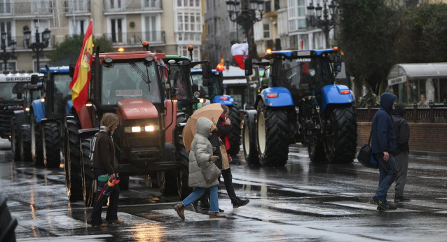 Tractorada en Santander