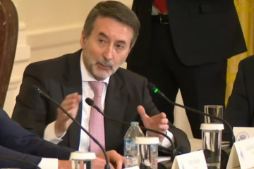 El consejero delegado de Repsol, Josu Jon Imaz, en la reunión con el presidente de los Estados Unidos, Donald Trump