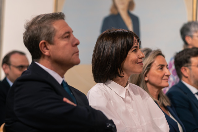 Archivo - La ministra de Ciencias e Innovación, Diana y el presidente de Castilla-La Mancha, Emiliano García-Page, en imagen de archivo.