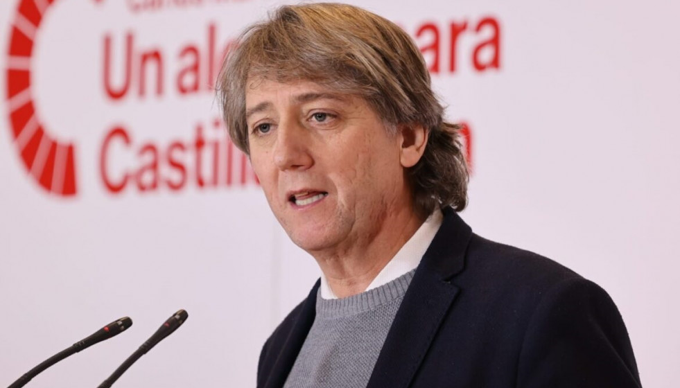 El secretario general del PSOE de Castilla y León y candidato a la Presidencia de la Junta, Carlos Martínez