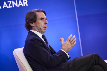Archivo - El expresidente del Gobierno, José María Aznar, durante la  presentación de su último libro ‘Orden y libertad’, a 10 de diciembre de 2025, en Madrid (España).
