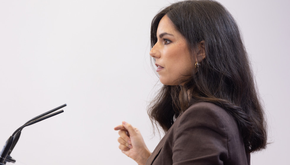 Archivo - La portavoz de VOX en el Congreso, Pepa Millán, durante una rueda de prensa en el Congreso.