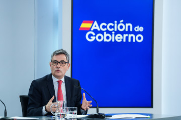 Archivo - El ministro de Presidencia, Justicia y Relaciones con las Cortes , Félix Bolaños, durante la rueda de prensa tras el Consejo de Ministros