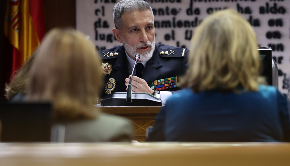 El Jefe Superior de Policía de la Comunitat Valenciana, Carlos Gajero Grande, durante su comparecencia ante la Comisión de Investigación de la dana, en el Senado, a 13 de enero de 2026, en Madrid (