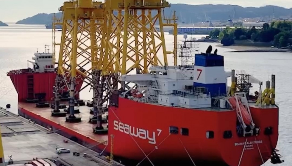 Jacket construido en el astillero de Fene