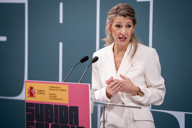 Archivo - La vicepresidenta segunda y ministra de Trabajo y Economía Social, Yolanda Díaz