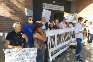 Una concentración de afectados por la Ocupación