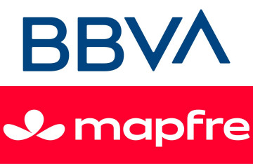 Archivo - Logos de BBVA y Mapfre