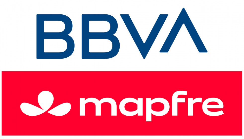 Archivo - Logos de BBVA y Mapfre