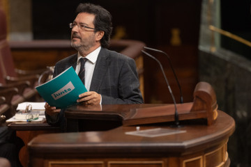 Archivo - El diputado de Junts Isidre Gavin interviene durante una sesión plenaria en el Congreso de los Diputados, a 12 de febrero de 2025, en Madrid (España).