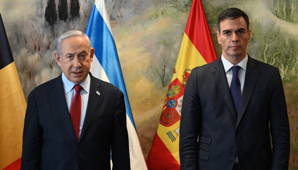Benjamin Netanyahu  y Pedro Sánchez