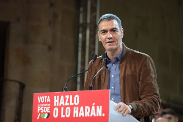 Archivo - El presidente del Gobierno, Pedro Sánchez, en un acto electora