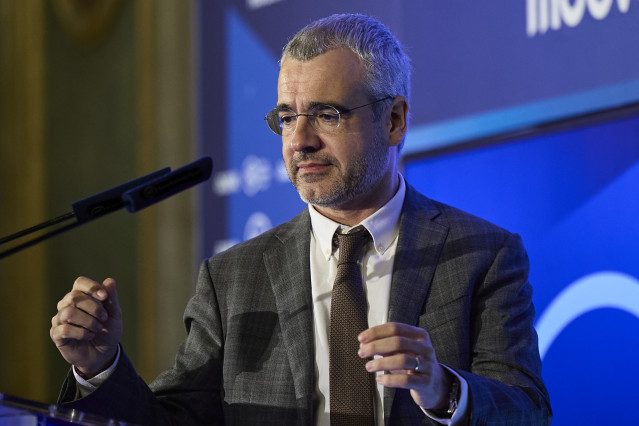 El presidente de AENA, Maurici Lucena Betriu, durante un desayuno informativo de Nueva Economía Fórum, en el Real Casino Gran Círculo, a 15 de enero de 2026, en Madrid (España).