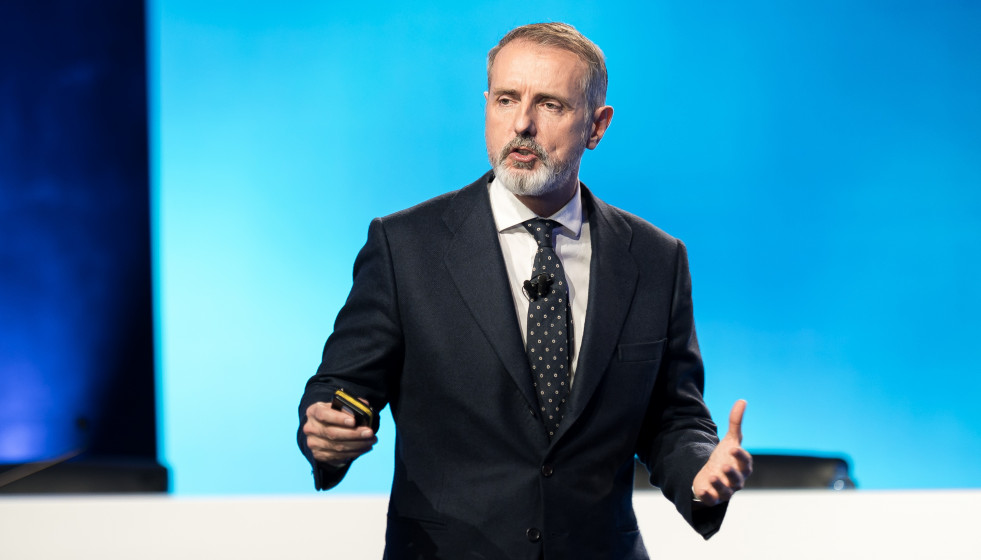 Archivo - El presidente de Telefónica, Marc Murtra, presenta el nuevo plan estratégico de Telefónica, a 4 de noviembre de 2025, en Madrid (España).