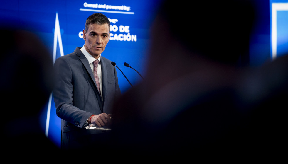 El presidente del Gobierno, Pedro Sánchez, interviene durante la clausura de la XVI edición del foro financiero internacional 'Spain Investors Day', a 15 de enero de 2026, en Madrid (España).