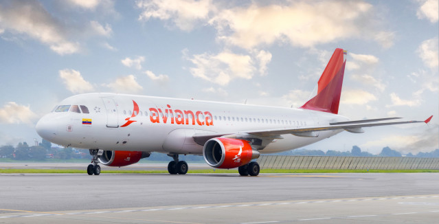 Archivo - Avión de Avianca.