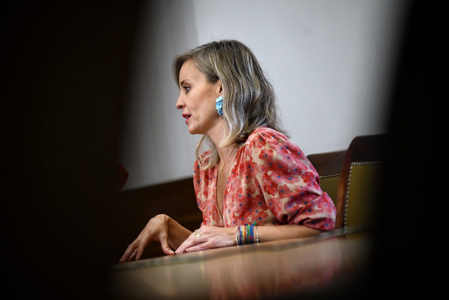 Archivo - La portavoz de Sumar en el Congreso, Verónica Martínez Barbero, durante una entrevista para Europa Press, en el Congreso de los Diputados, a 17 de septiembre de 2025, en Madrid (España).