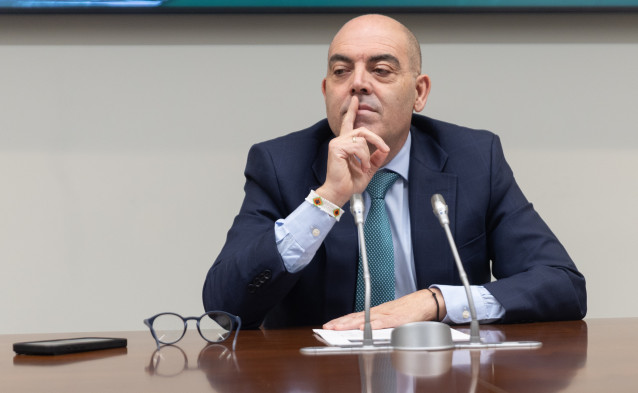 El presidente de ATA, Lorenzo Amor, durante una rueda de prensa, en la sede de la CEOE, a 12 de enero de 2026, en Madrid (España).