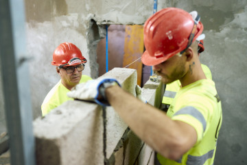Trabajadores de la construcción.