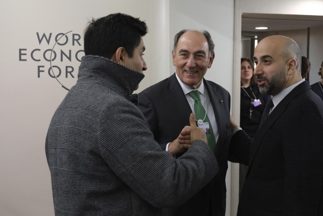 El presidente de Iberdrola, Ignacio Sánchez Galán, en Davos
