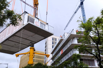 Archivo - Edificio en construcción de una promoción de vivienda.- Archivo