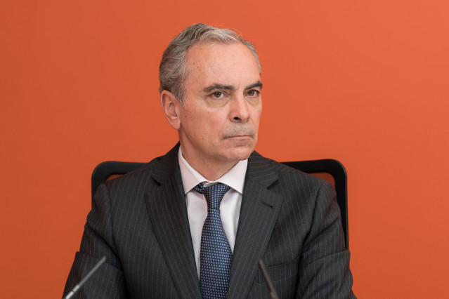 Archivo - El director financiero de Bankinter, Jacobo Díaz, durante una rueda de prensa para presentar los resultados obtenidos por Bankinter durante el primer trimestre de 2025, en la sede del grupo, a 24 de abril de 2025, en Madrid (España).