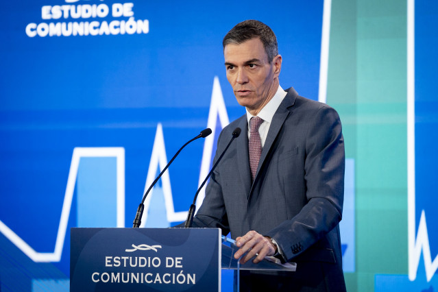 El presidente del Gobierno, Pedro Sánchez, interviene durante la clausura de la XVI edición del foro financiero internacional 'Spain Investors Day', a 15 de enero de 2026, en Madrid (España).