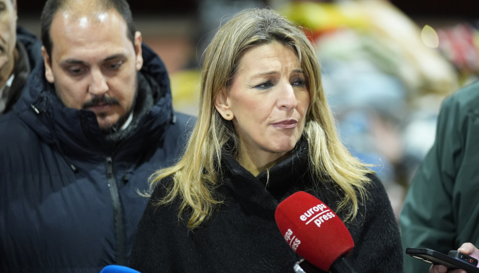 La vicepresidenta segunda del Gobierno y ministra de Trabajo y Economía Social, Yolanda Díaz, a 21 de enero de 2026 en Adamuz, Córdoba (Andalucía, España).