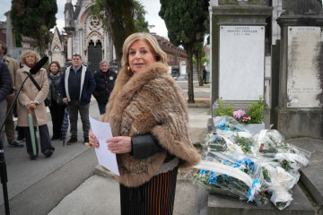 Archivo - La presidenta de Covite y hermana de Gregorio Ordóñez, Consuelo Ordóñez, durante el homenaje a Gregorio Ordóñez