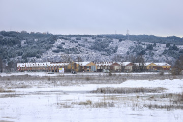 Nevada caída sobre la ciudad, a 23 de enero de 2026, en León, Castilla y León (España).