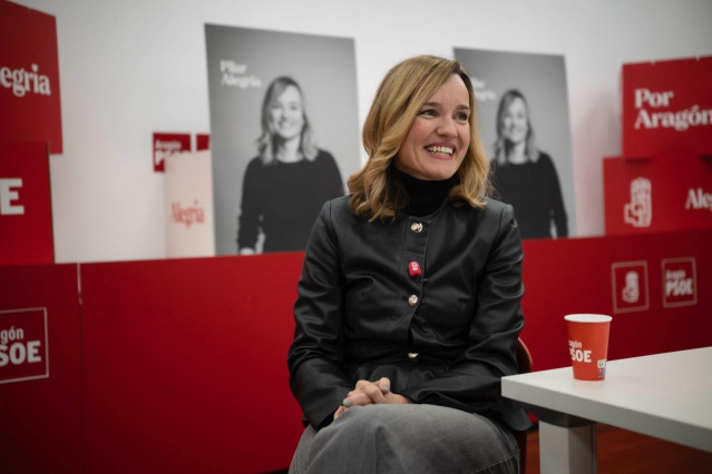 La candidata del PSOE a la Presidencia de Aragón, Pilar Alegría.