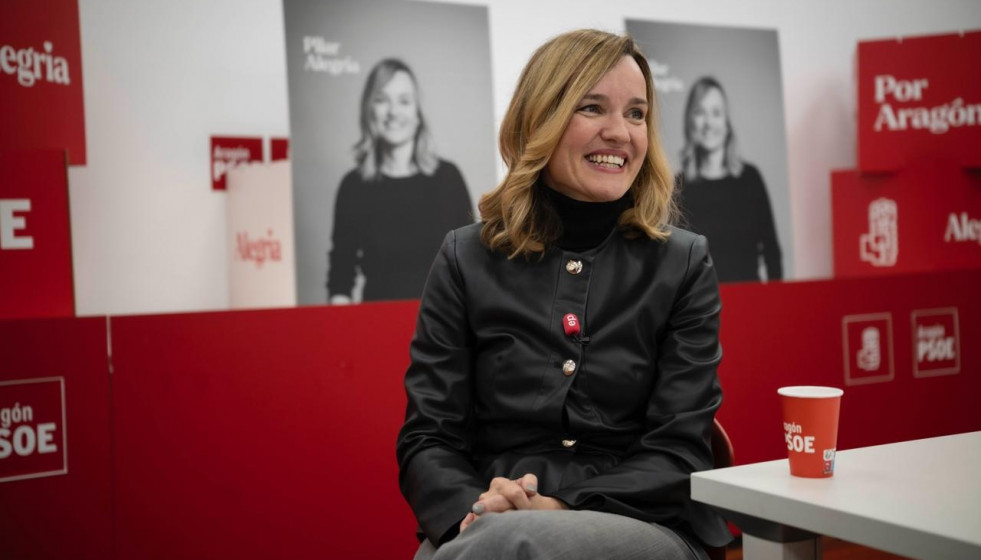La candidata del PSOE a la Presidencia de Aragón, Pilar Alegría.